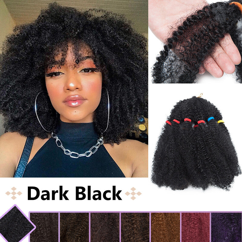 Kinky Afro Hair Extensions Bulk Curly Twist Crochet Braids Natural Puff