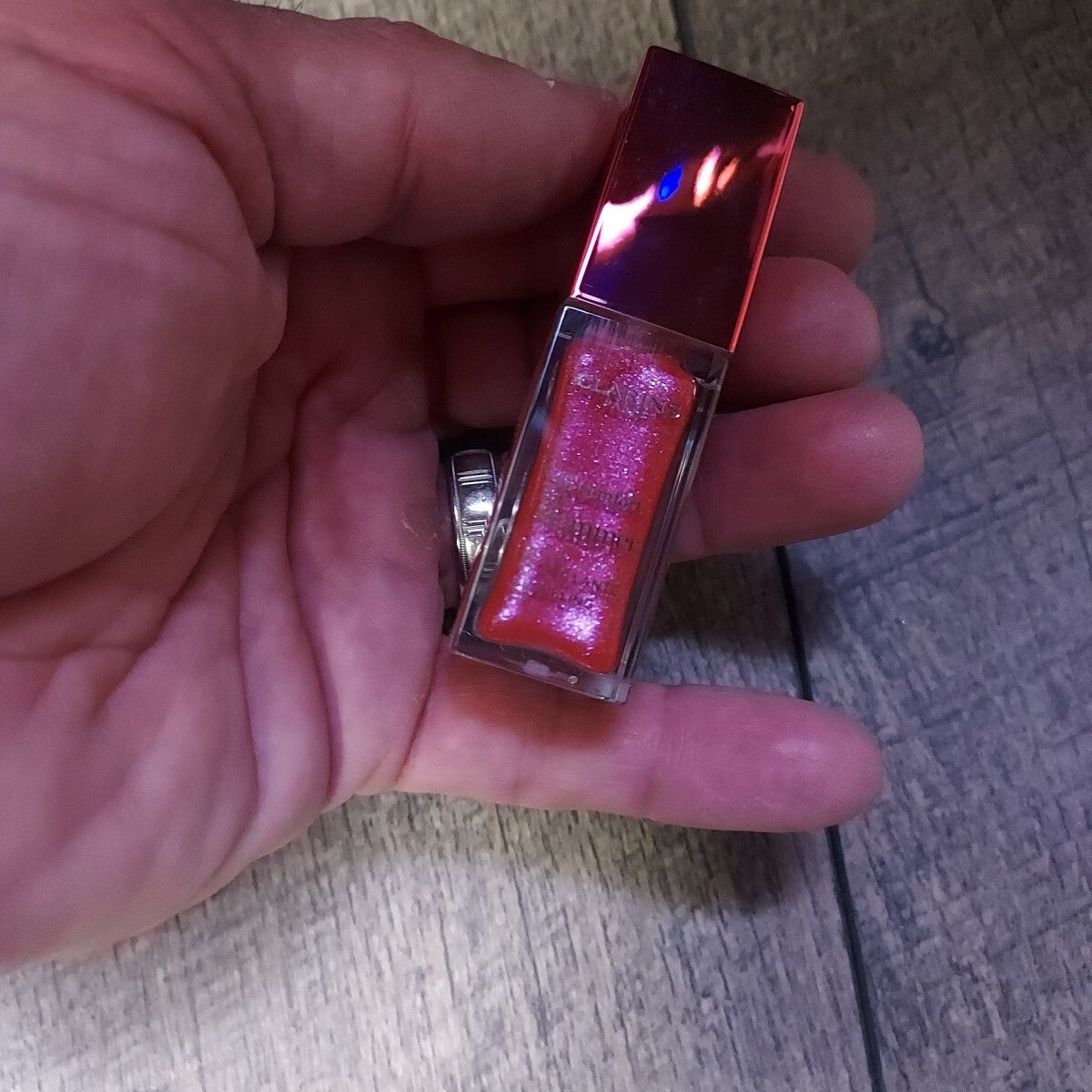 Clarins Lip Comfort Oil Shimmer Pretty in Pink 0.2oz