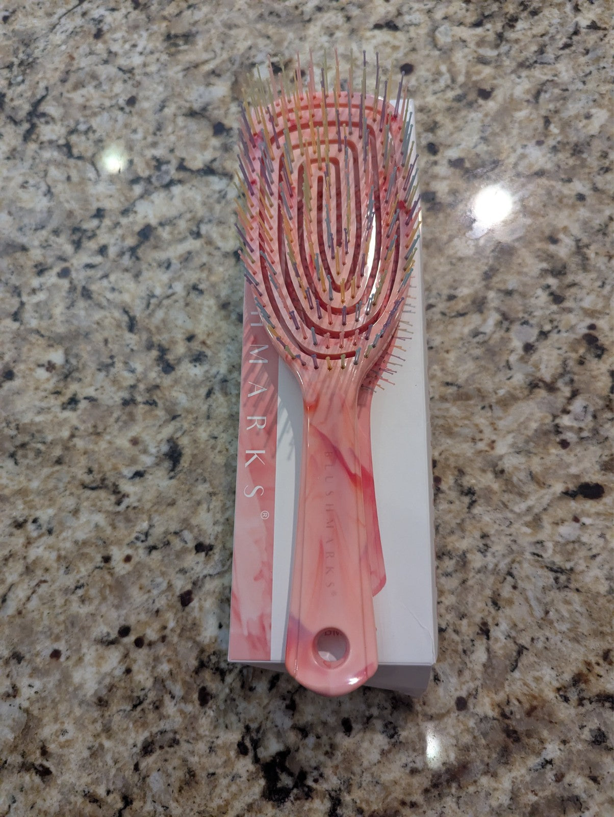 Pink Detangling Hair Brush with Flex-Control 3D Design - Easy Styling