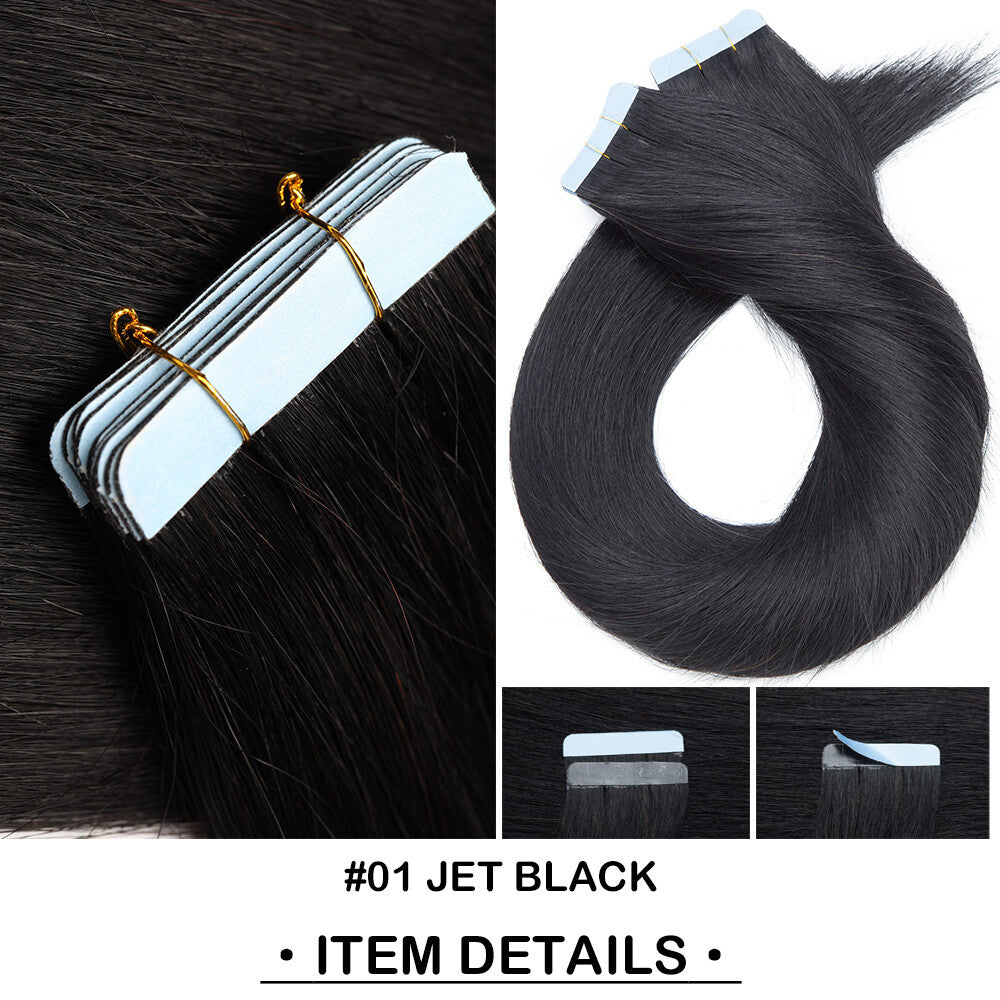 Remy Human Hair Tape-In Extensions Full Head 200g - Multiple Colors & Lengths