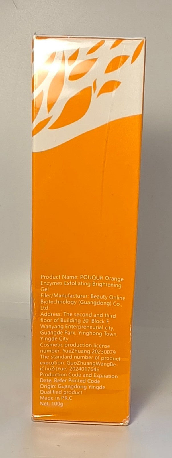 100g Orange Enzymes Facial Skin Exfoliating Brightening Scrub Gel