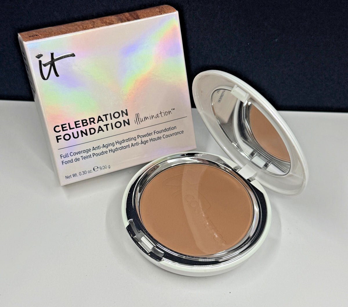 It Cosmetics Celebration Foundation Illumination Rich 0.3oz Face Powder Foundation - Anti-Aging Hydrating Makeup