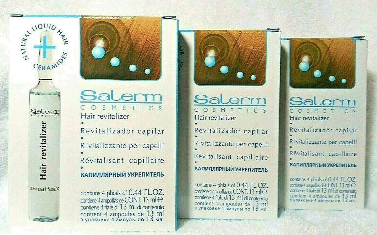 Salerm Hair Revitalizer Treatment - 4 Vials of 13ml for Hair Health
