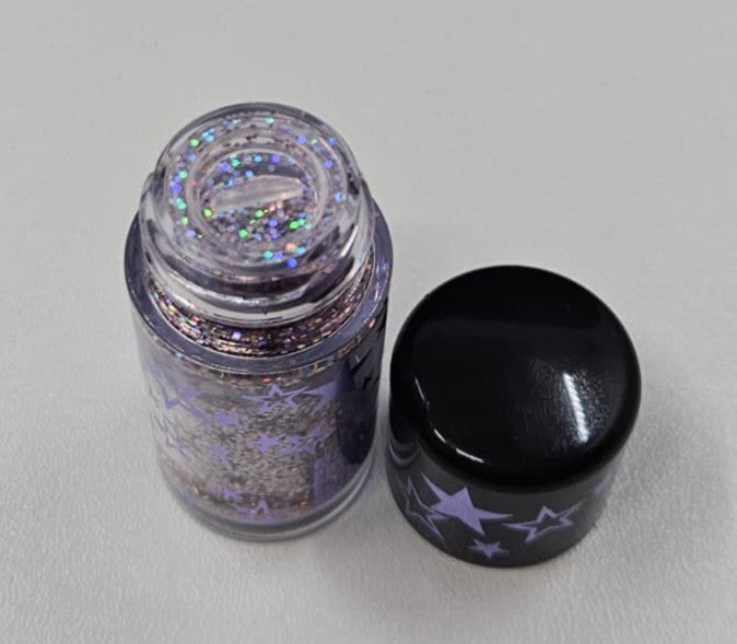 MAC Pink Hologram Glitter Brillants Mini Travel Size Cosmetic