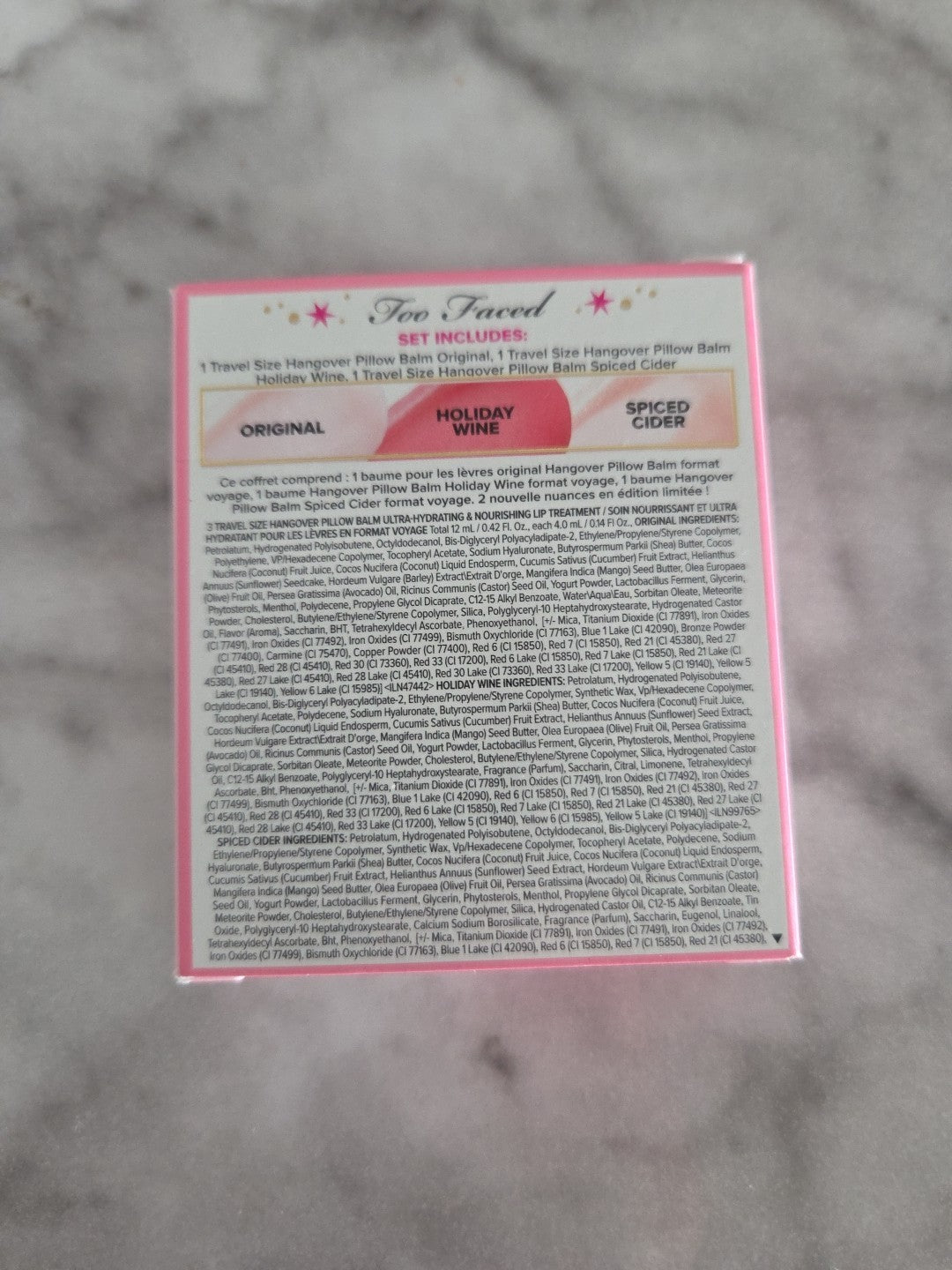 Too Faced Pillow Balm Warm & Spicy Lip Balm Set Travel Size New