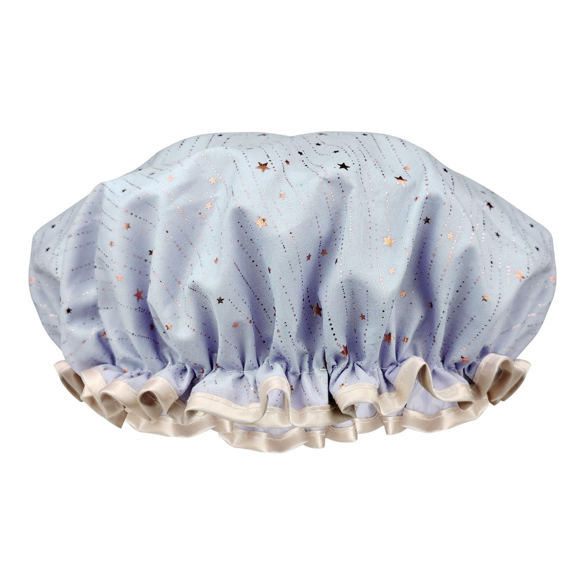 1 Pack Shower Caps, Elastic and Reusable Bonnet, Double Waterproof