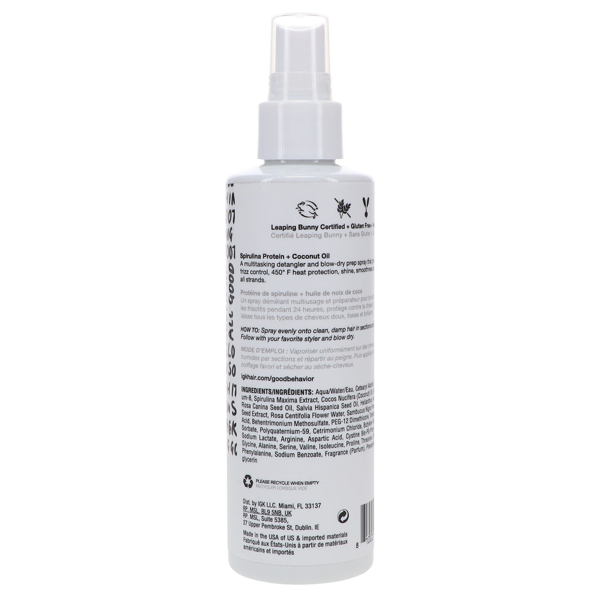 Hair Primer & Heat Protectant Spray - 4-in-1 Detangler Frizz Control 7 oz