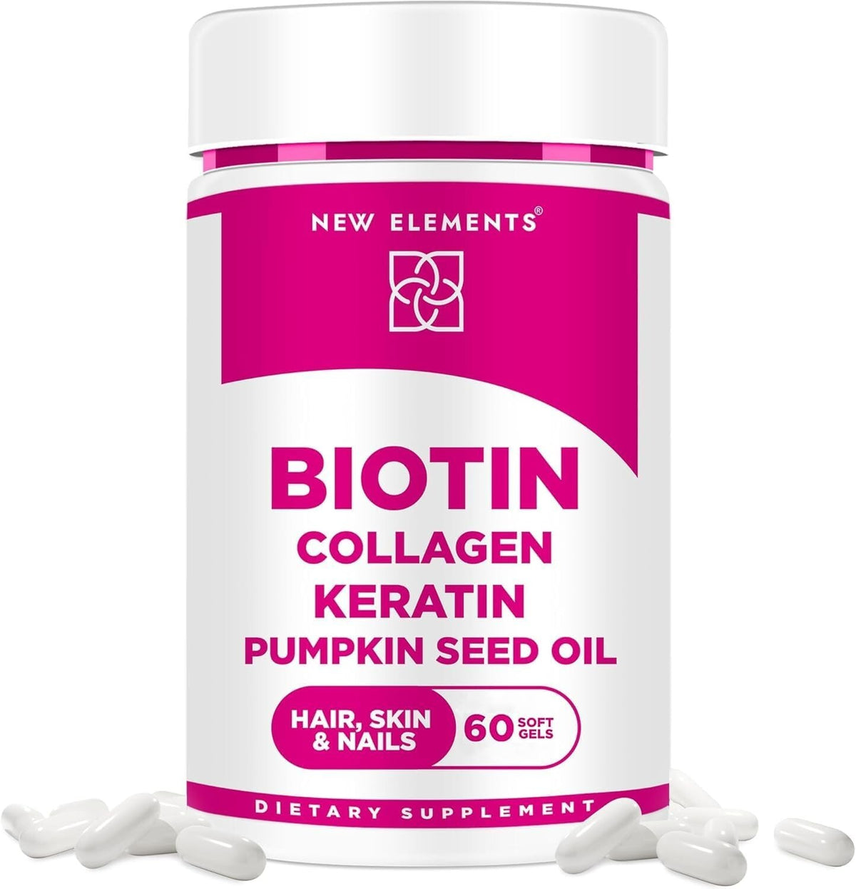 Biotin 10000mcg Supplement with Collagen, Keratin & Pumpkin Seed