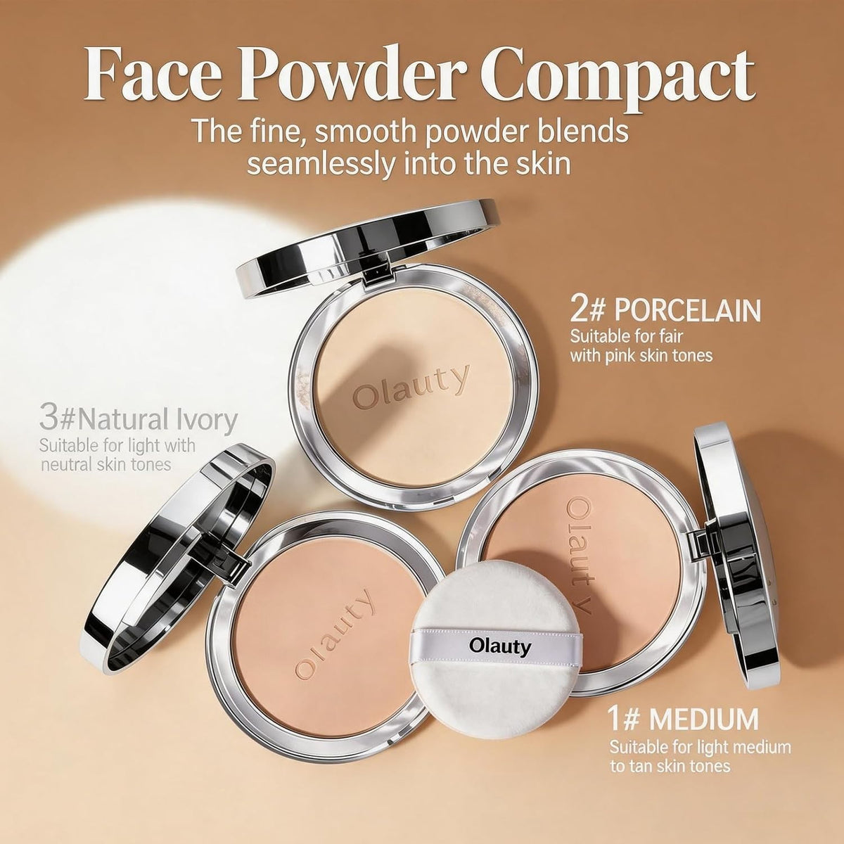 Mineral Powder Foundation with SPF 30+ - 4-in-1 Matte Cover, Light to Medium