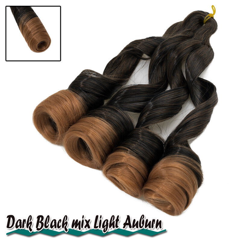 French Curl Braiding Hair Extensions - Pre-Stretched Synthetic 24 Inch