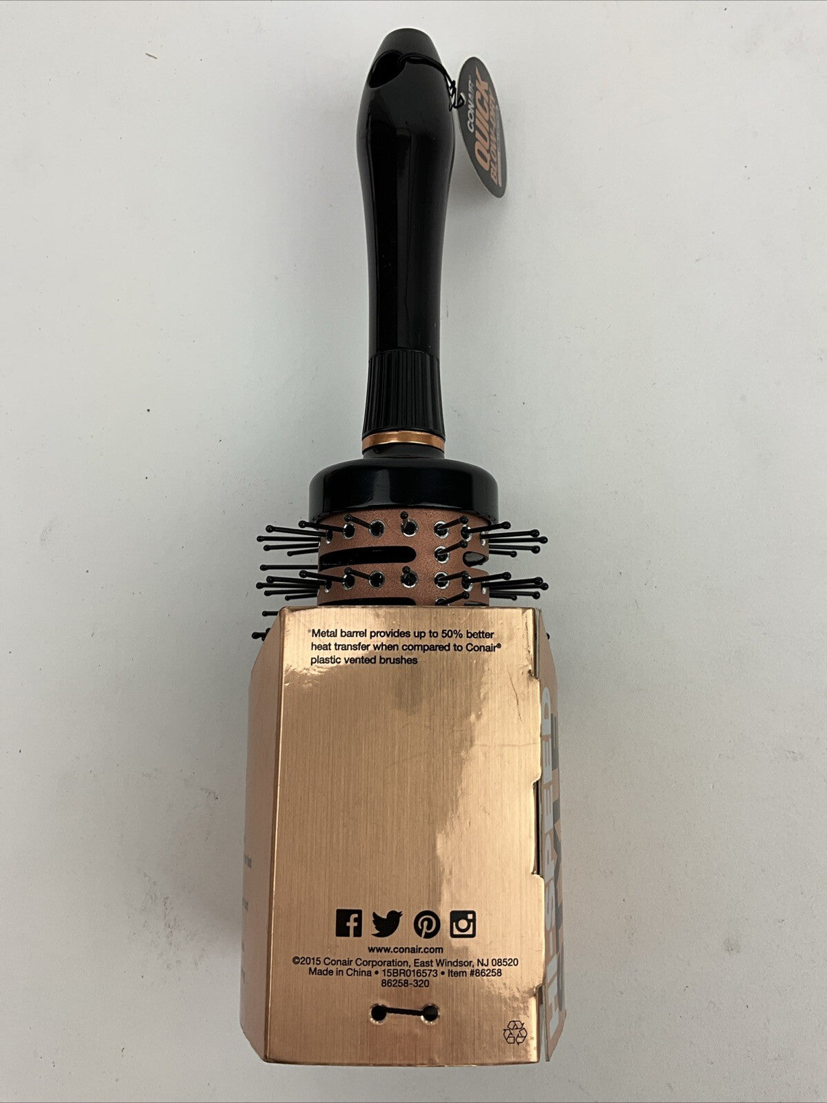 Conair Copper Collection 3-Inch Round Vented Hair Brush for Blow Drying