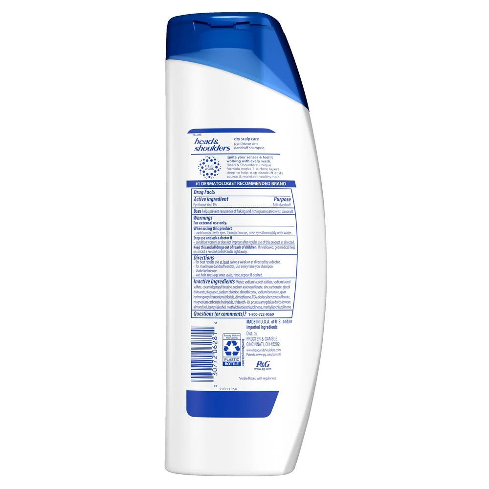 Head & Shoulders Dry Scalp Care Shampoo 12.5 OZ for Flake-Free Healthy Hair