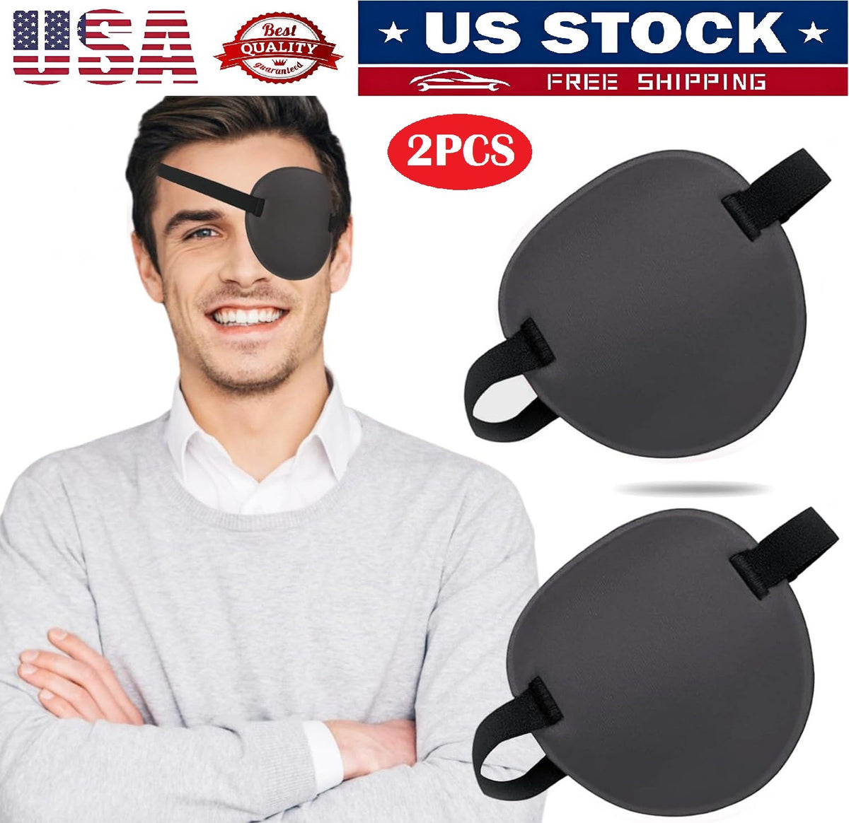 Adjustable Medical Eye Patch for Left or Right Eye - 3D Design