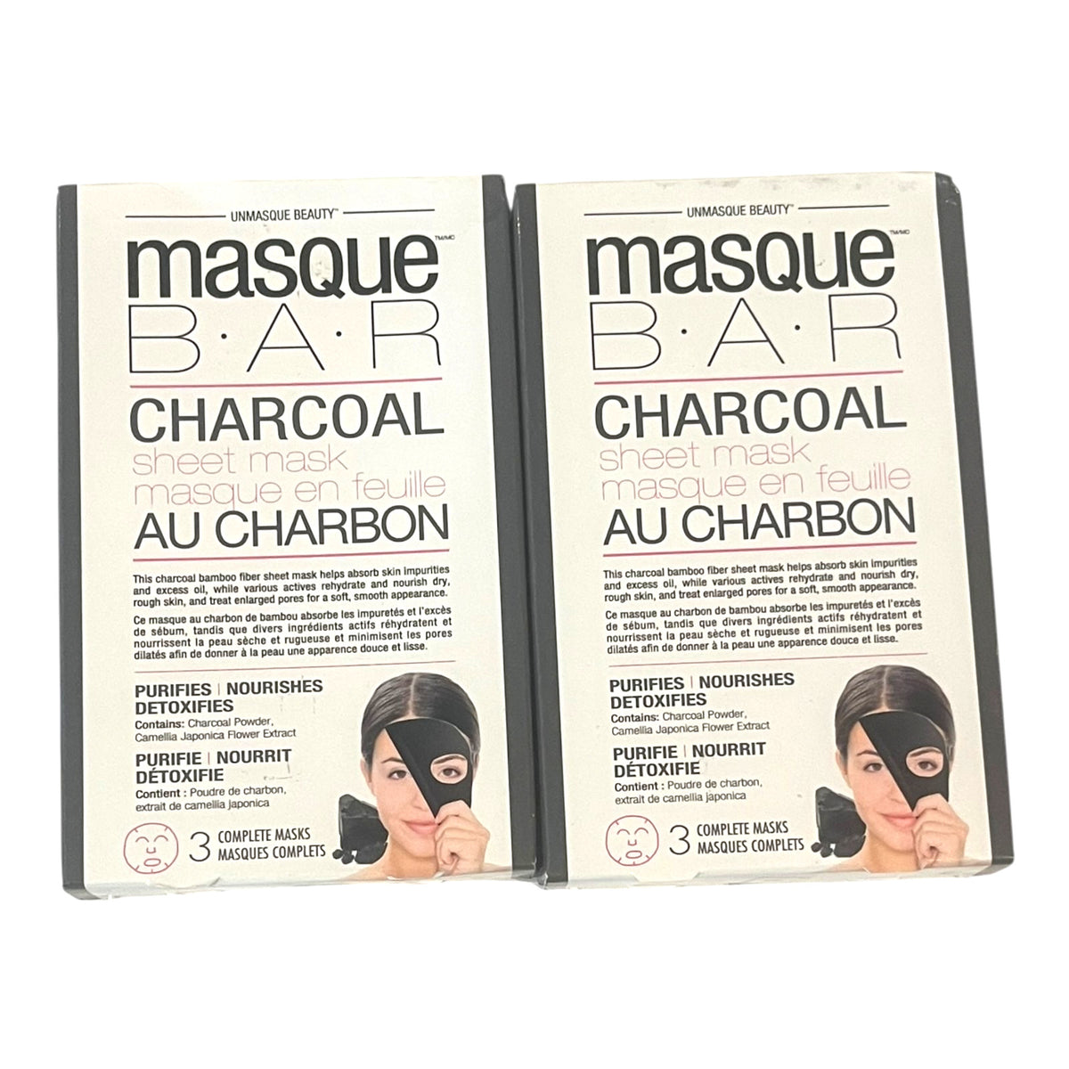Charcoal Sheet Masks - Deep Cleansing Facial (3-Pack)