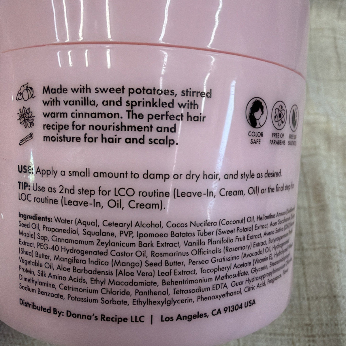 Sweet Potato Pie Hair Cream - Extra Creamy Moisturizer for Hair 6 fl oz 2 Pack