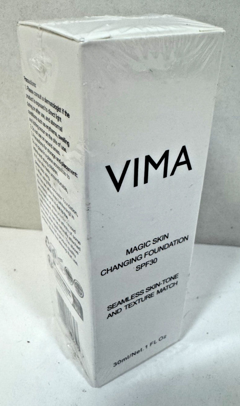 VIMA Magic Skin Changing Foundation Liquid Glow SPF 30 - Buildable Face Makeup 1 fl oz