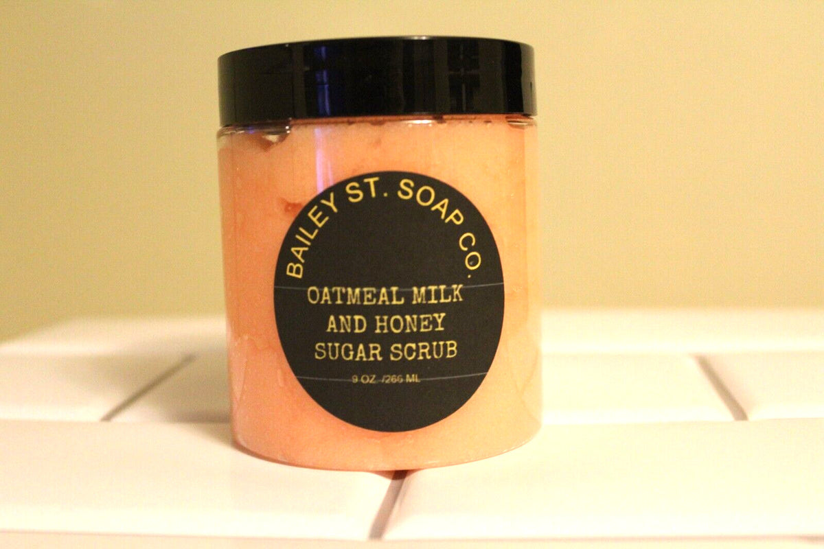 Oatmeal Milk And Honey Sugar Scrub 9 OZ Jar-Free Shipping