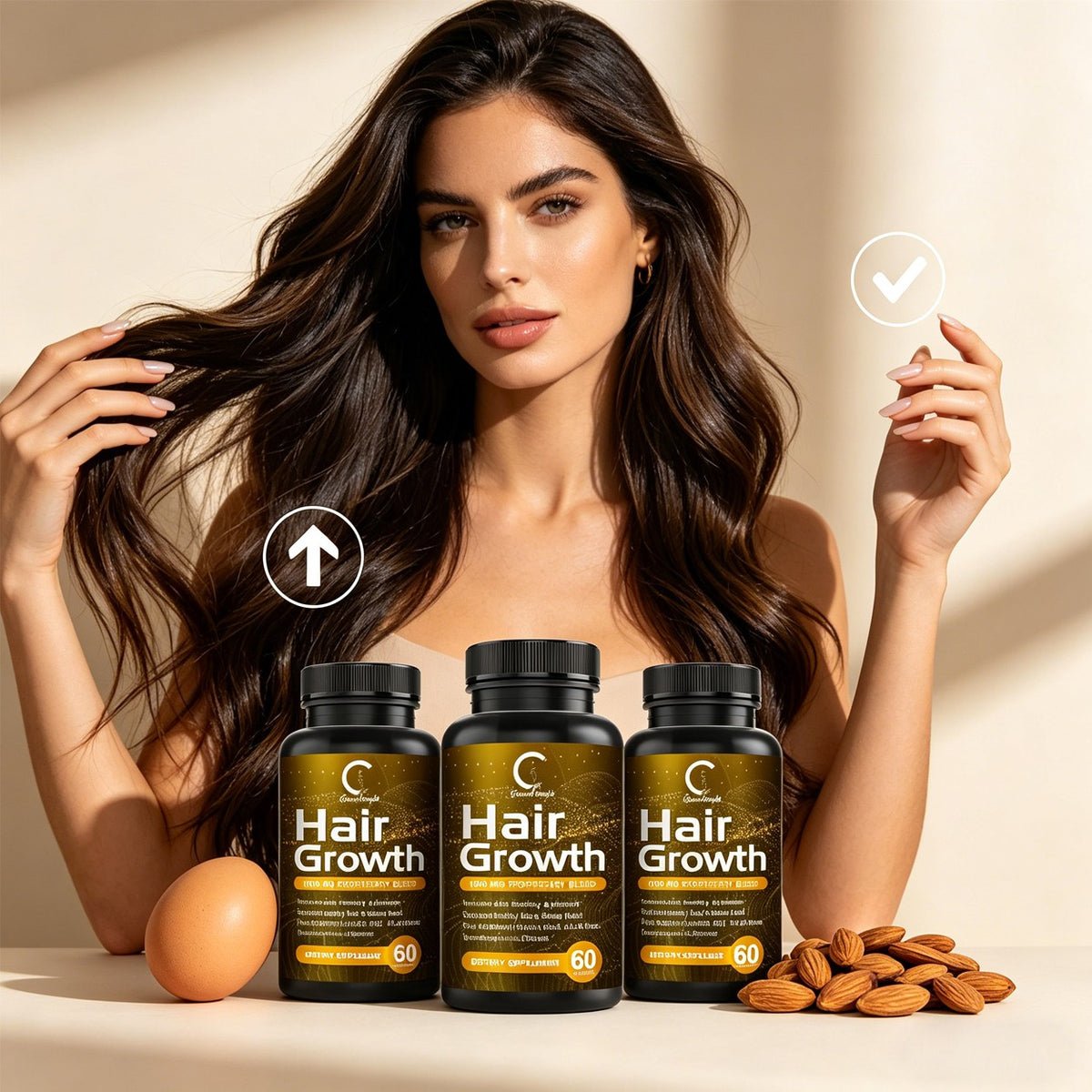 BLOCKER HAIR FAST GROWTH HERBAL PILLS PREVENT ANTI LOSS STIMULATE 180