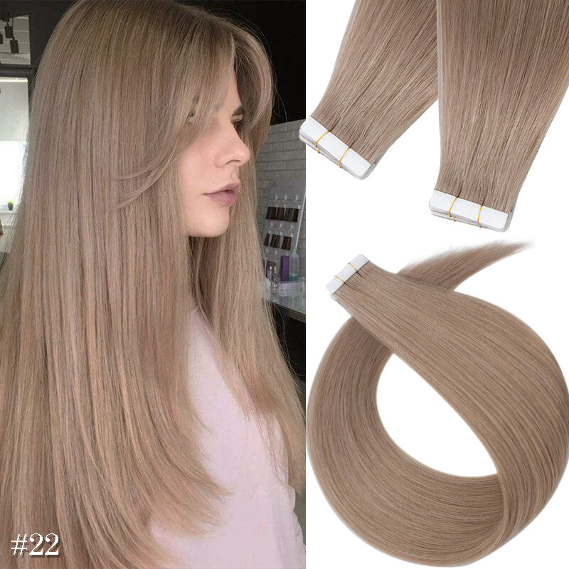 Double Sided Hair Extension Tape 40PCS Thick Remy Human Hair Skin Weft