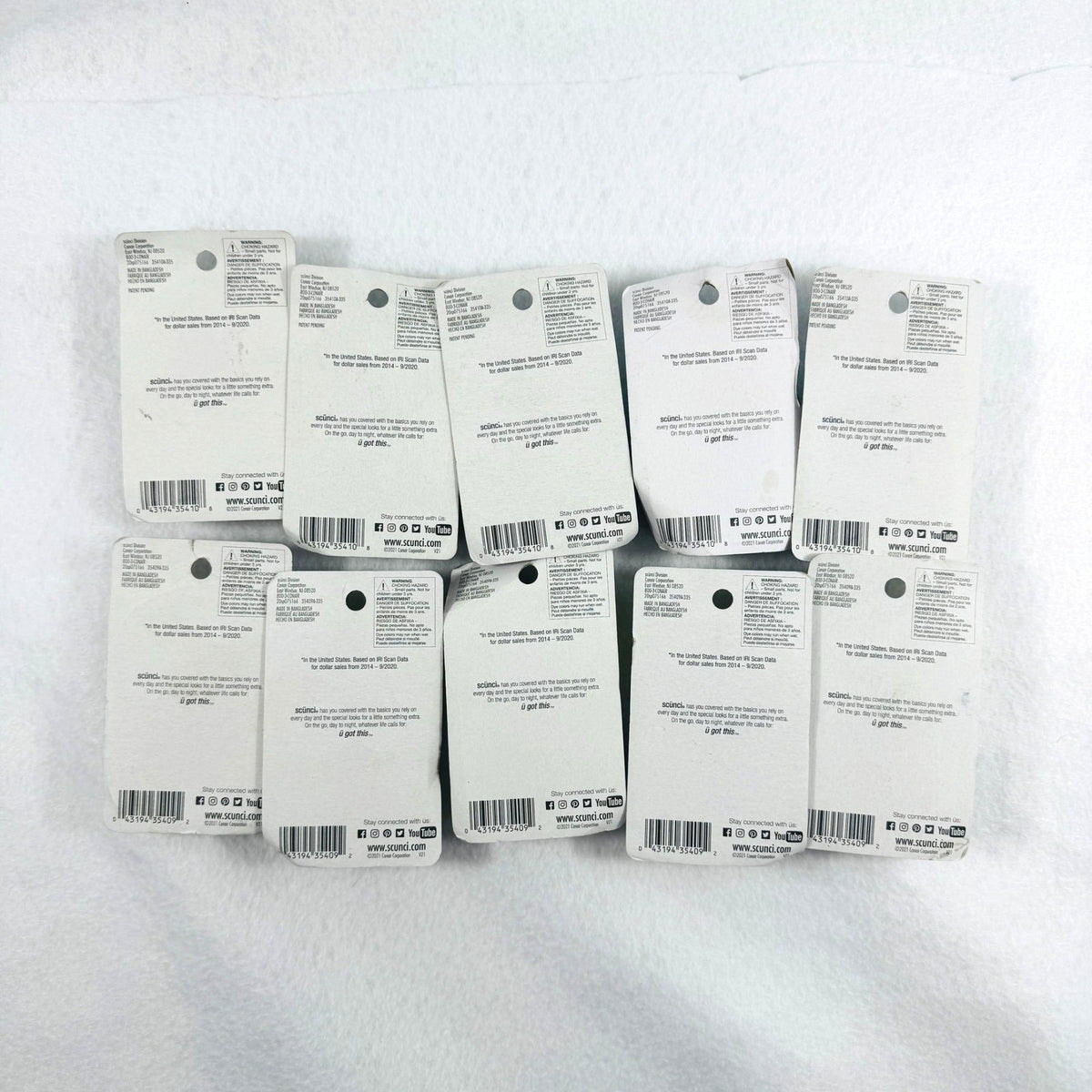 Scunci Polybands & Elastics Hairbands 200 ct 12 Assorted Colors