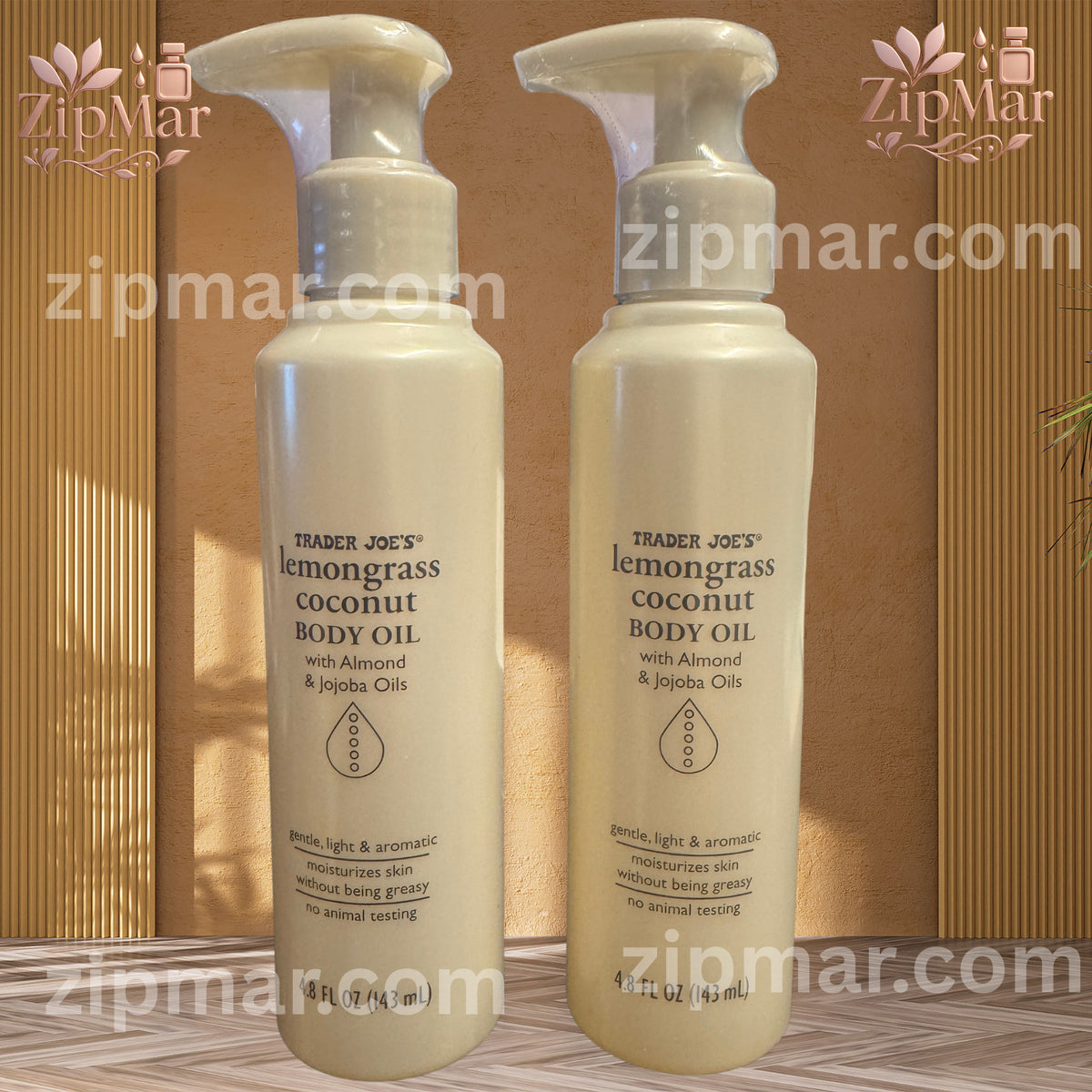Lemongrass Coconut Body Oil - 2 Pack, 4.8 fl oz Each