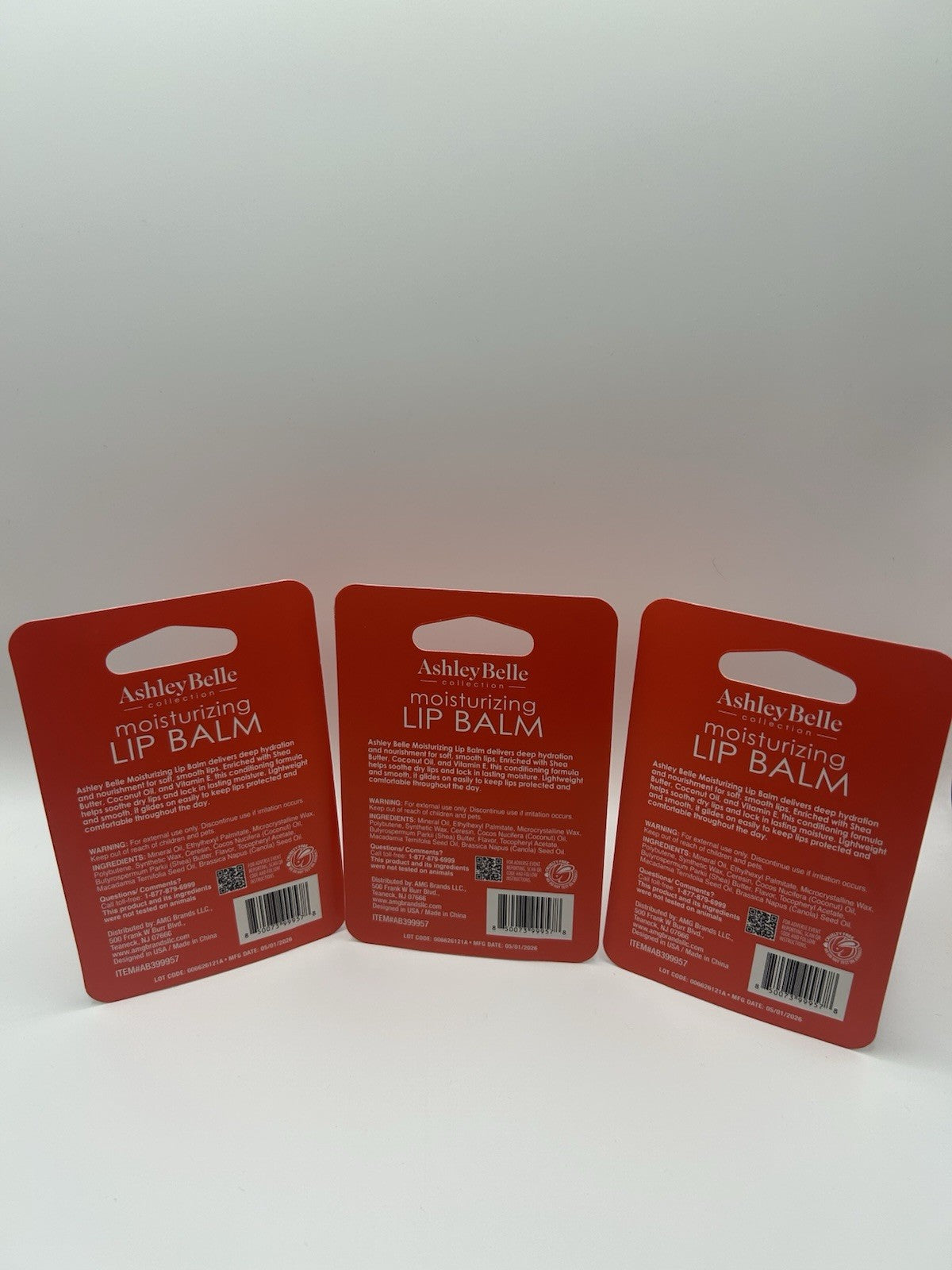 Lip Balm Set - Moisturizing Strawberry Cream Lip Care 3-Pack