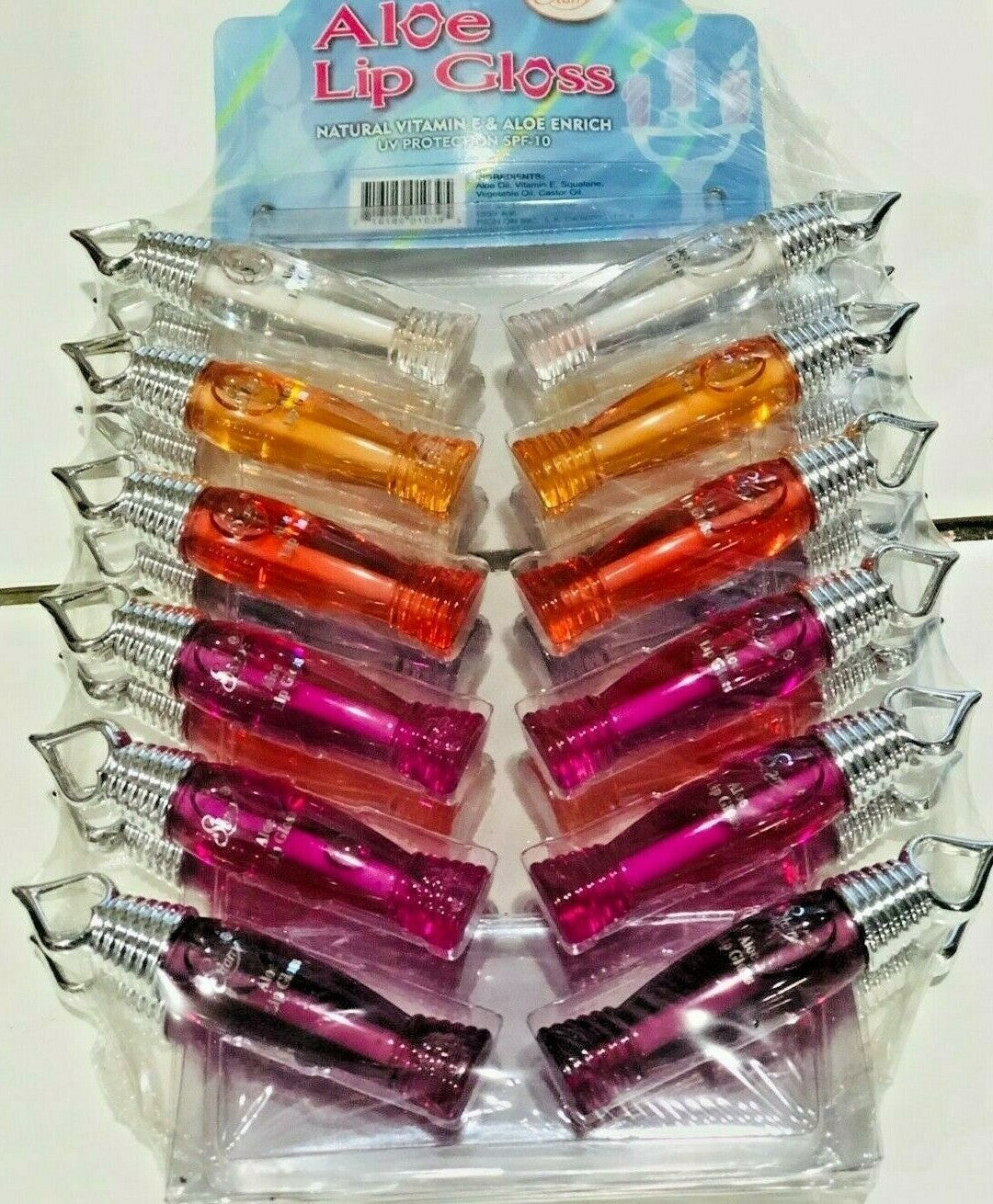 Starry Aloe Lip Gloss with Vitamin E & ALOE Enrich 24 Lip Gloss Set (12+12)