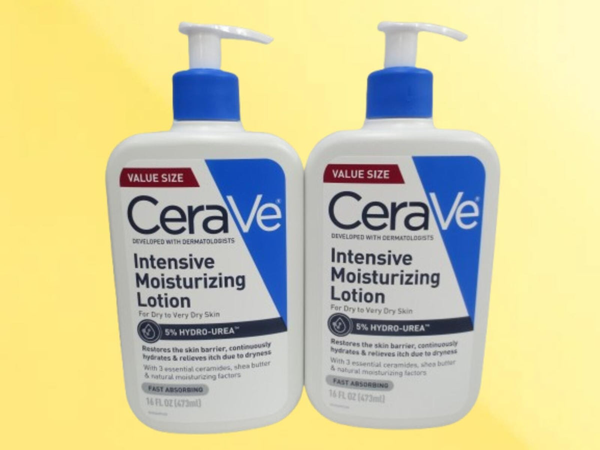 CERAVE INTENSIVE MOISTURIZING LOTION FOR DRY TO VERY SKIN 16 OZ 2PCS.