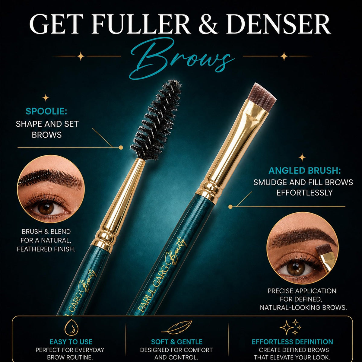 3-in-1 Kajal & Eyebrow Pack - Long-Lasting, Smudge-Proof, Vegan