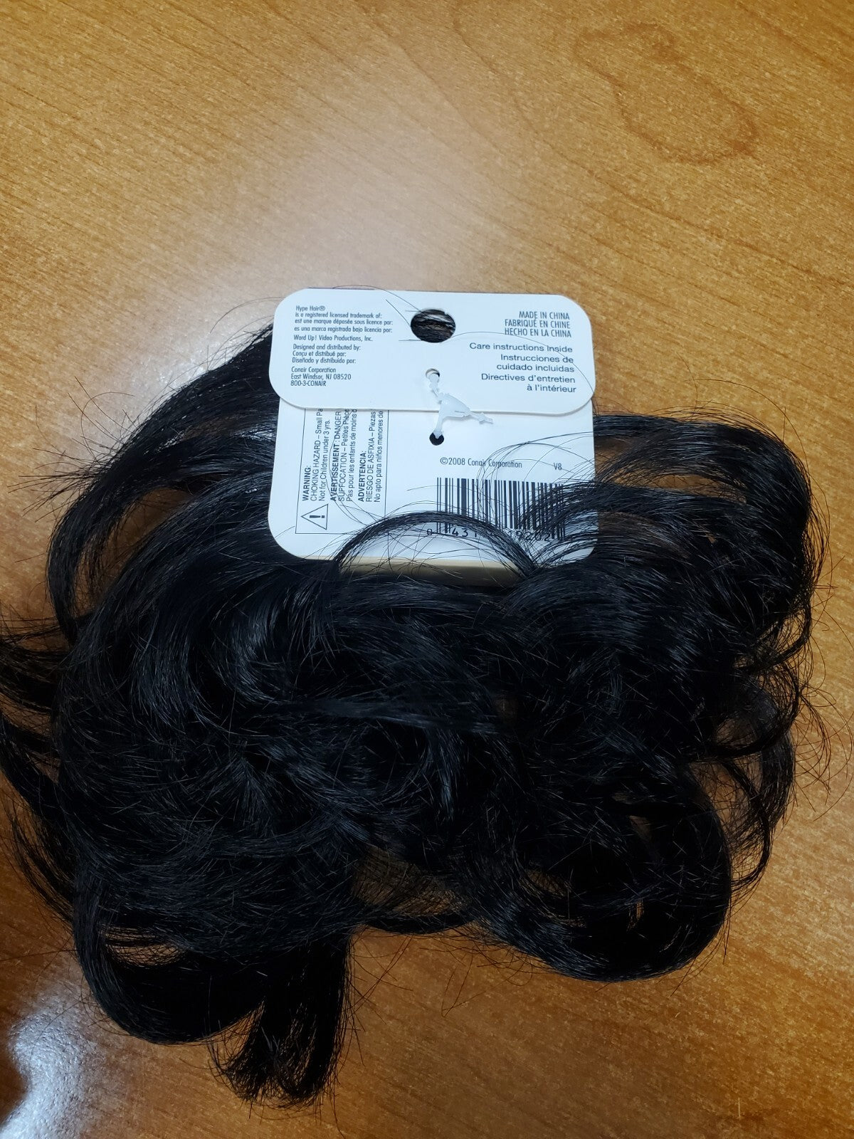 4 Pack: Scunci Faux Hair Curly Twister Color #1 *BLACK* 19202-A -