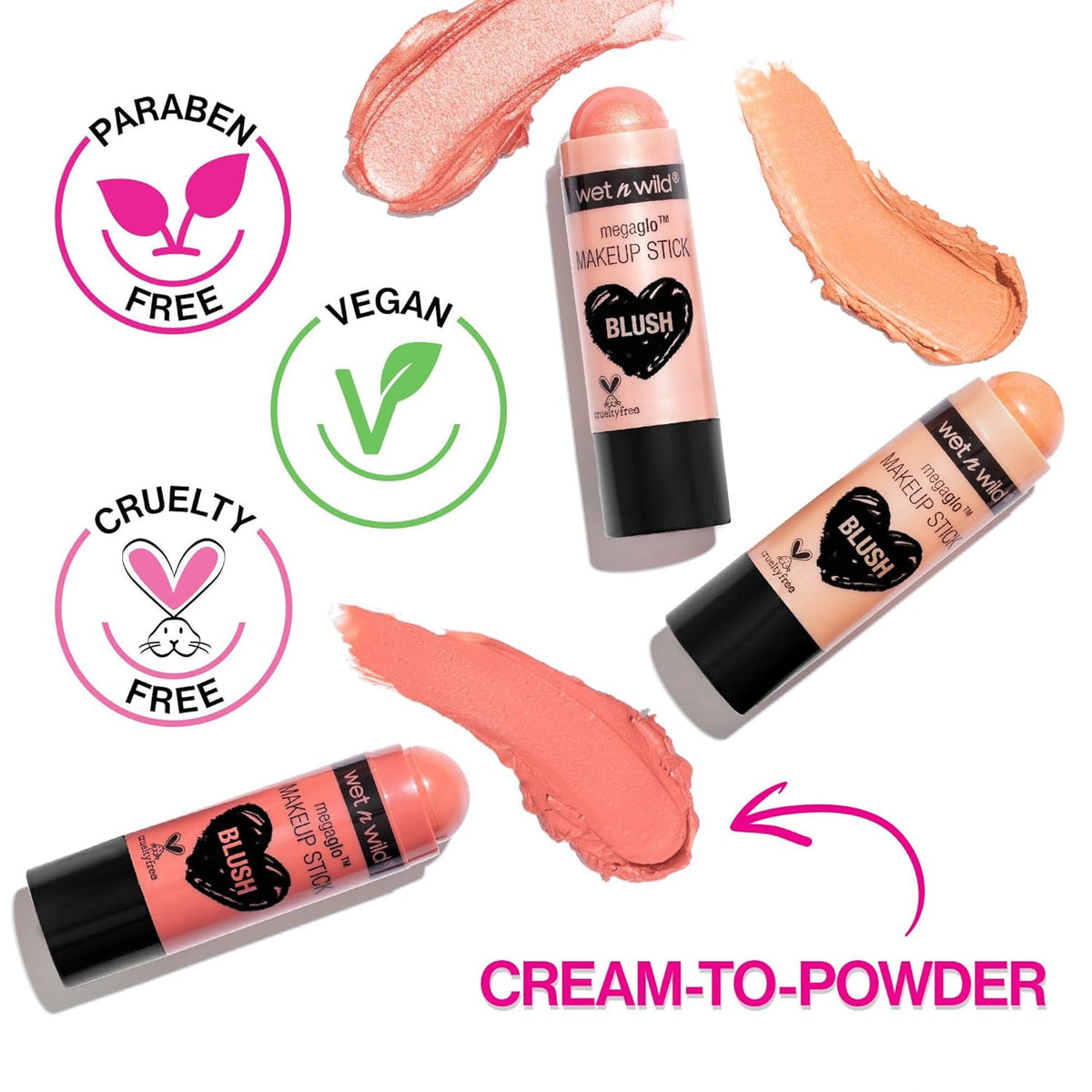 Buildable Face Makeup Stick - Contour, Highlight, Blush & Concealer