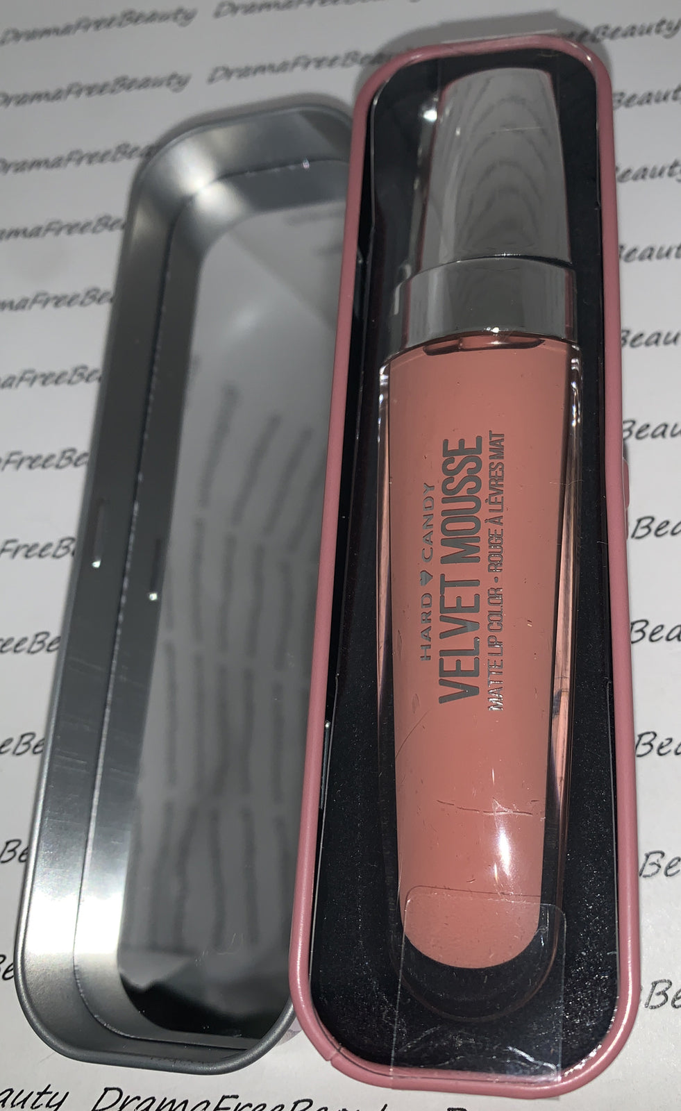Hard Candy Velvet Mousse Liquid Matte Lip Color 1217 Forget Me Not - Lipstick in Metal Tin