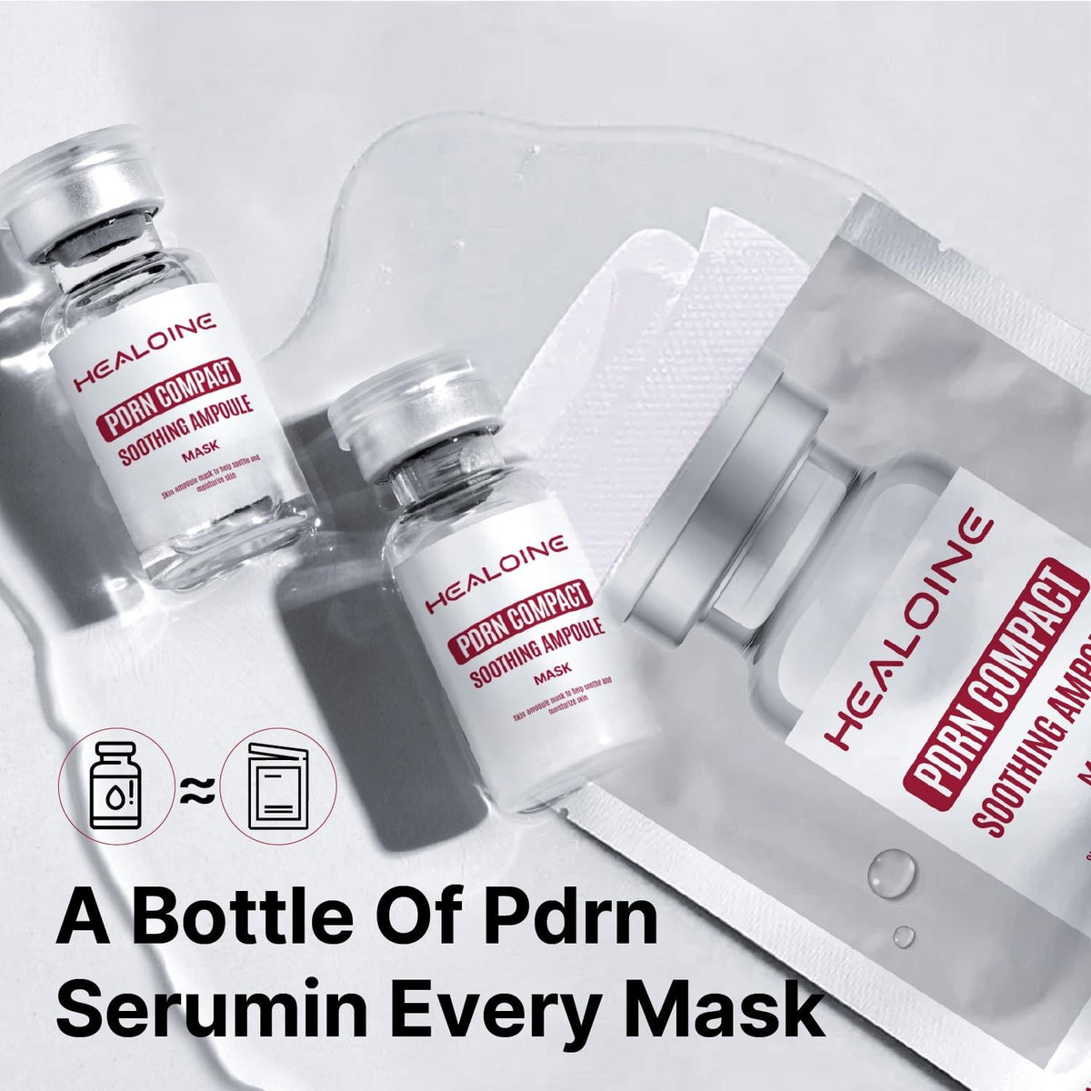 PDRN Soothing Ampoule Sheet Mask - 2 Pack (20 Sheets)