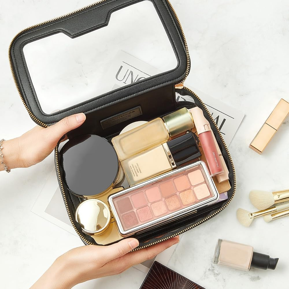 Clear Makeup & Toiletry Bag - Waterproof Travel Organizer
