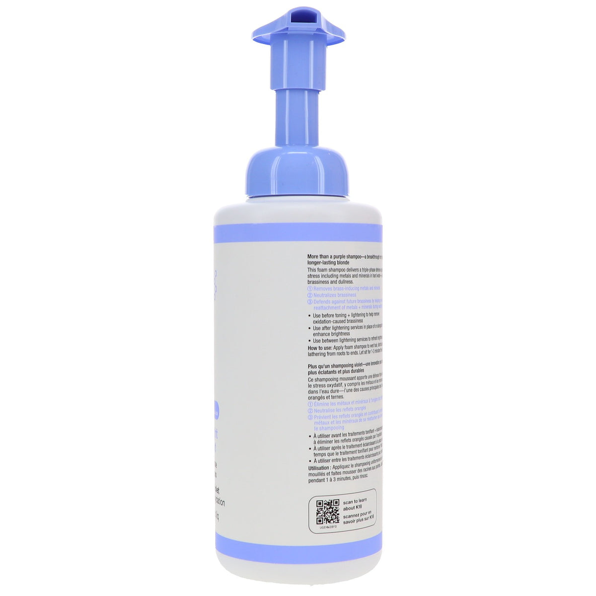 K18 TripleBright Oxidation Defense Purple Shampoo 15 oz for Blonde & Gray Hair