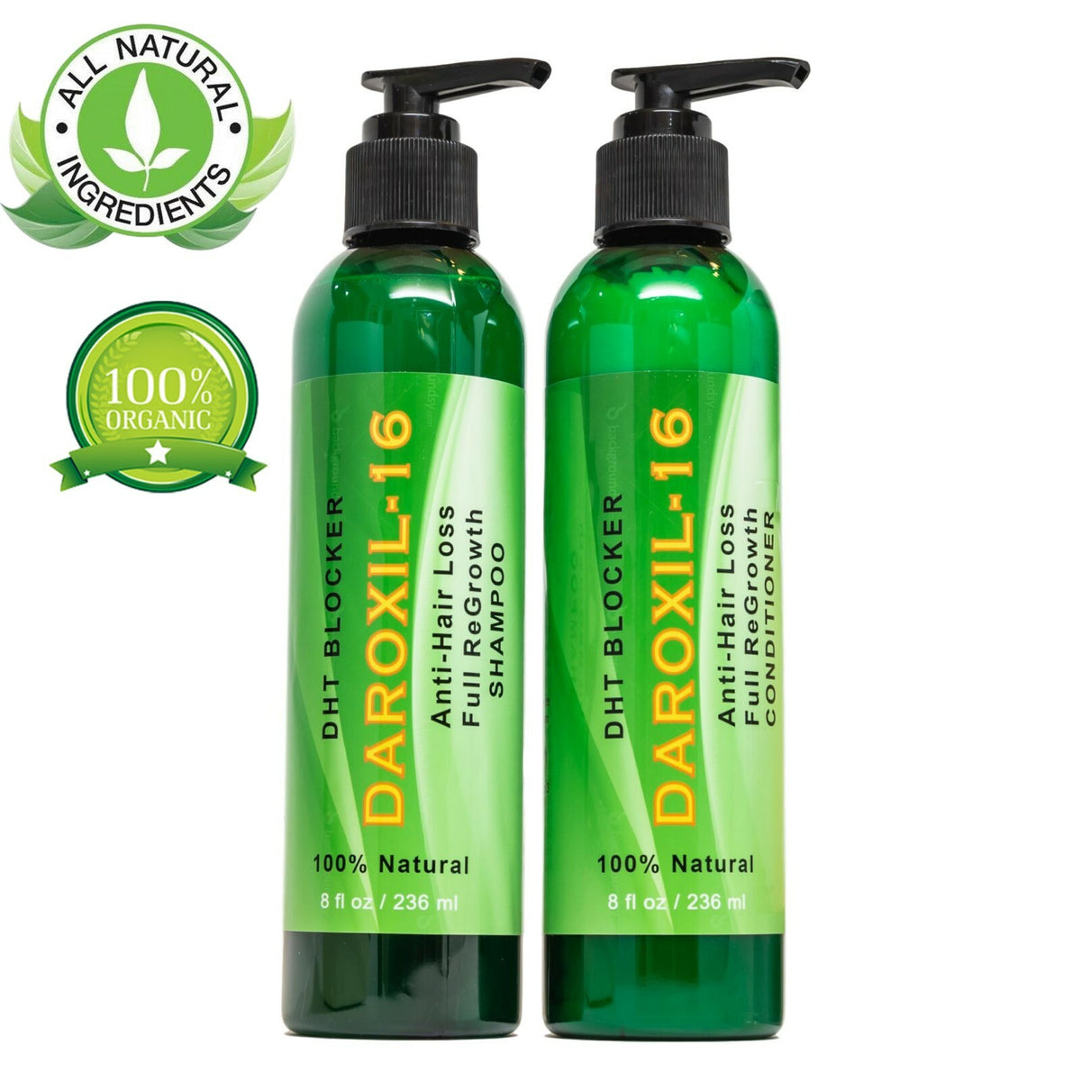 Hair Loss Regrowth Shampoo & Conditioner Set - 16 Natural Oils