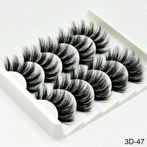 False Eyelashes Mink Wispy Cross Long Thick 3D Lashes Set - Multiple Styles