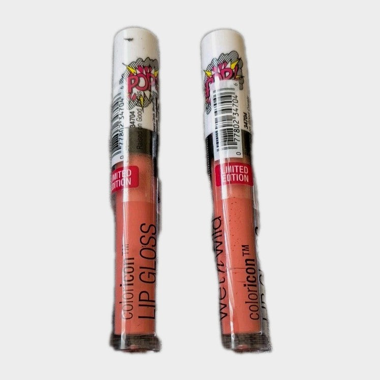 Wet n Wild ColorIcon Lip Gloss Set - Coral Shine, Sealed Pack of 2