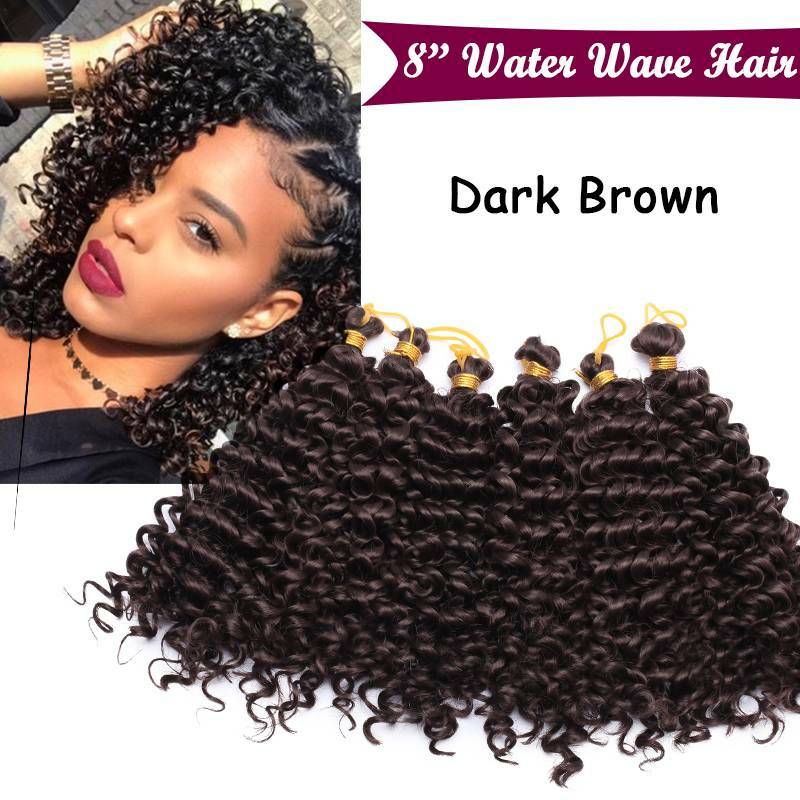 Water Wave Crochet Hair Extensions - Deep Curly Synthetic Braids, Multiple Lengths & Colors