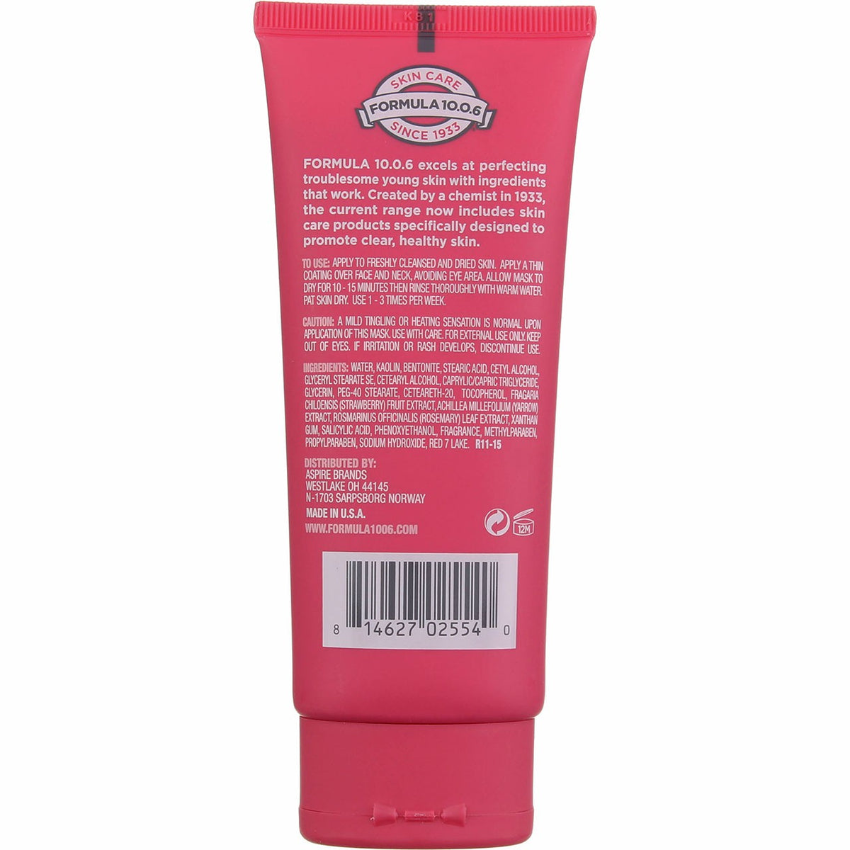 Skin Clarifying Mud Mask with Strawberry & Yarrow for Oily Skin - 3 oz