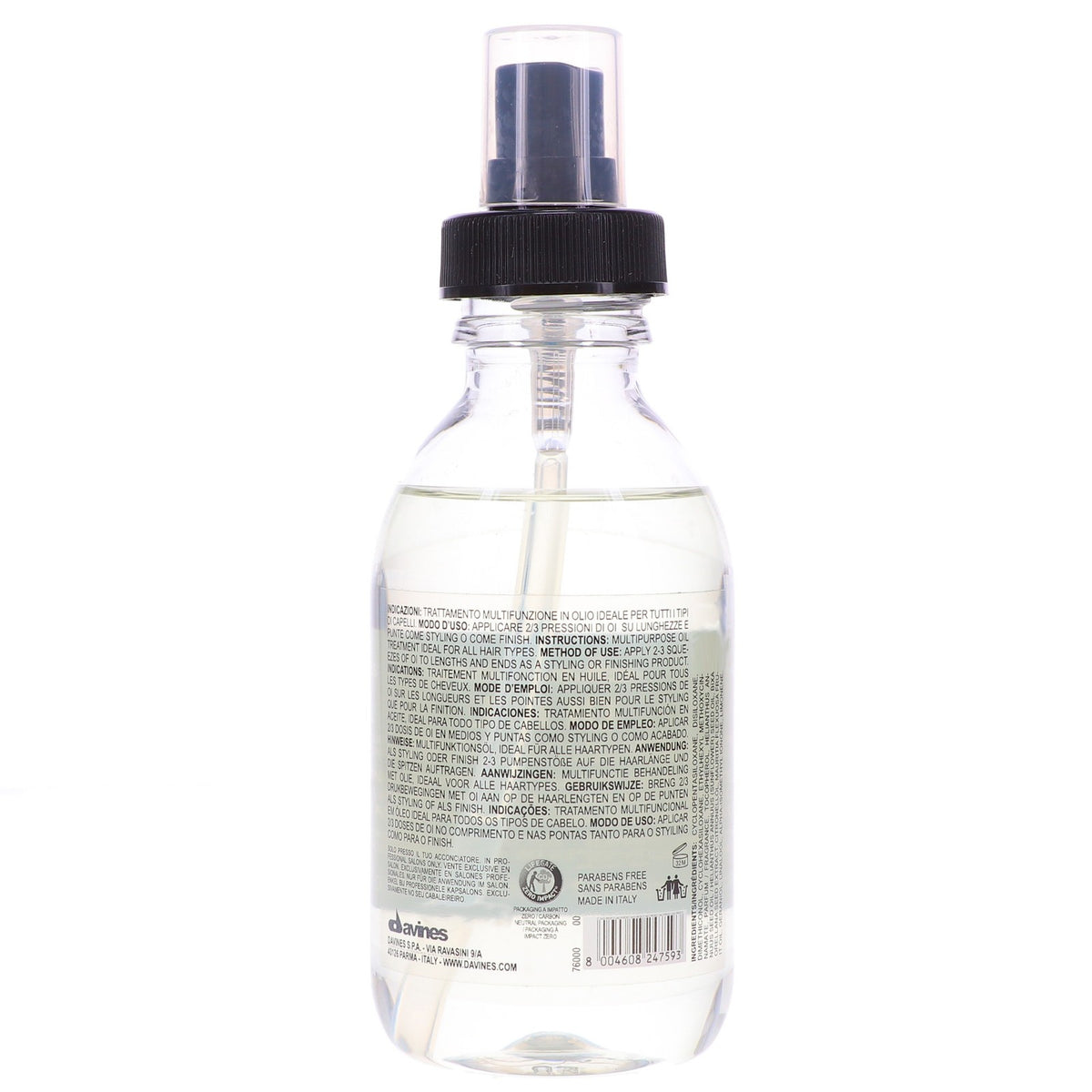 Davines OI Hair Oil 4.56 oz - Nourishing Light Styling Treatment for Dry & Frizzy Hair
