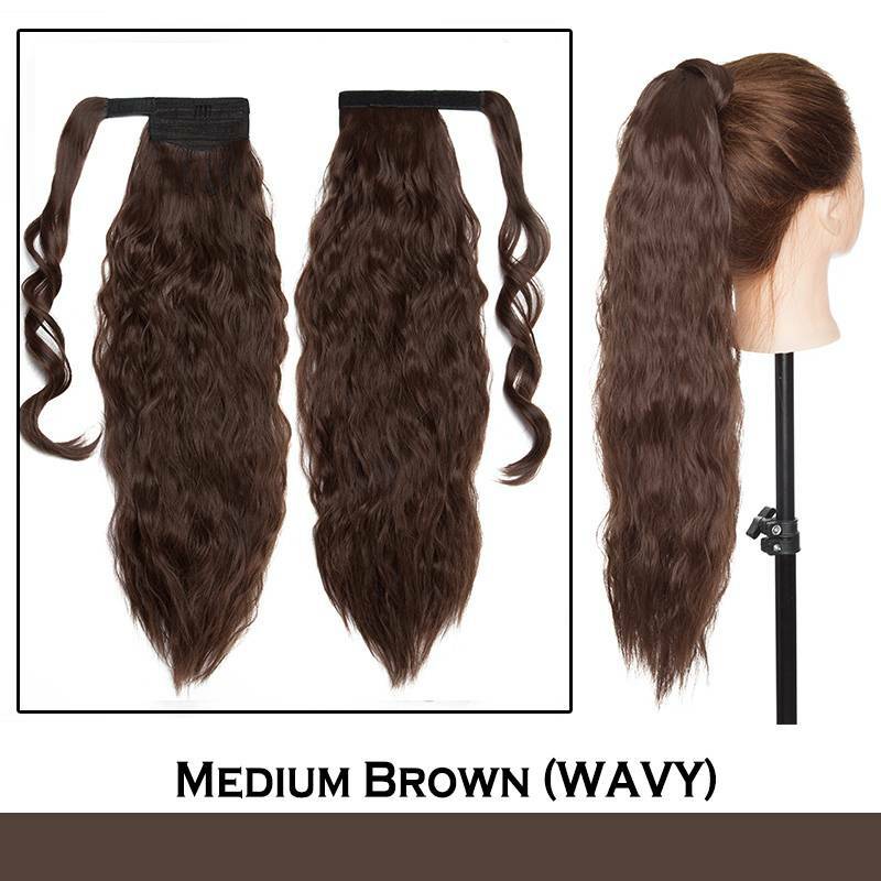Ponytail Wrap Around Hair Extensions - Clip-In & Thick Styling