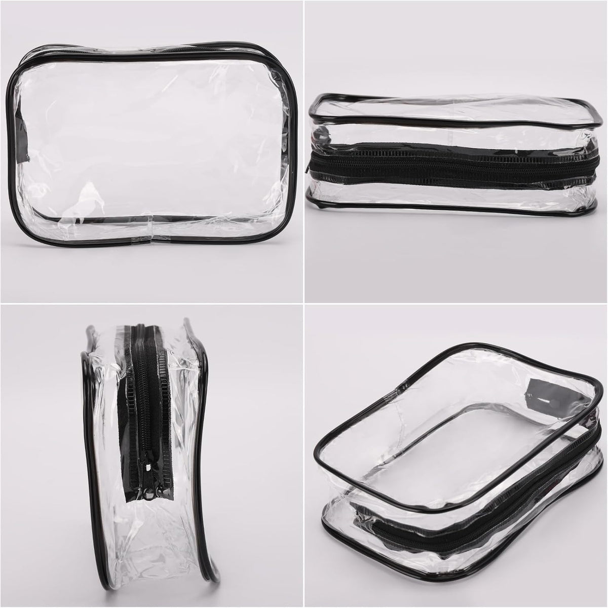 10 Pcs Clear Travel Cosmetic Bags Waterproof Makeup Organizer Small Toiletry Bags