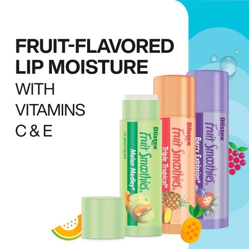 Lip Balm Set with Vitamins C & E - 5 Flavors, Moisturizing & Hydrating