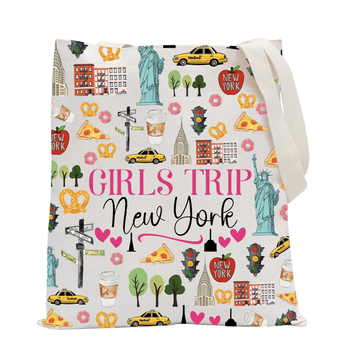 Large Canvas Tote Bag for Travel & Shopping - Girls Trip Souvenir
