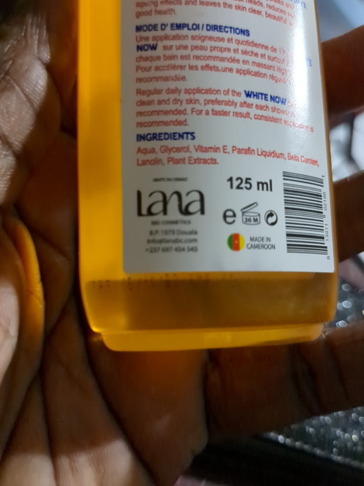 Lightening Body Oil with Fruit Acids & Vitamin E - 125ml - Lana