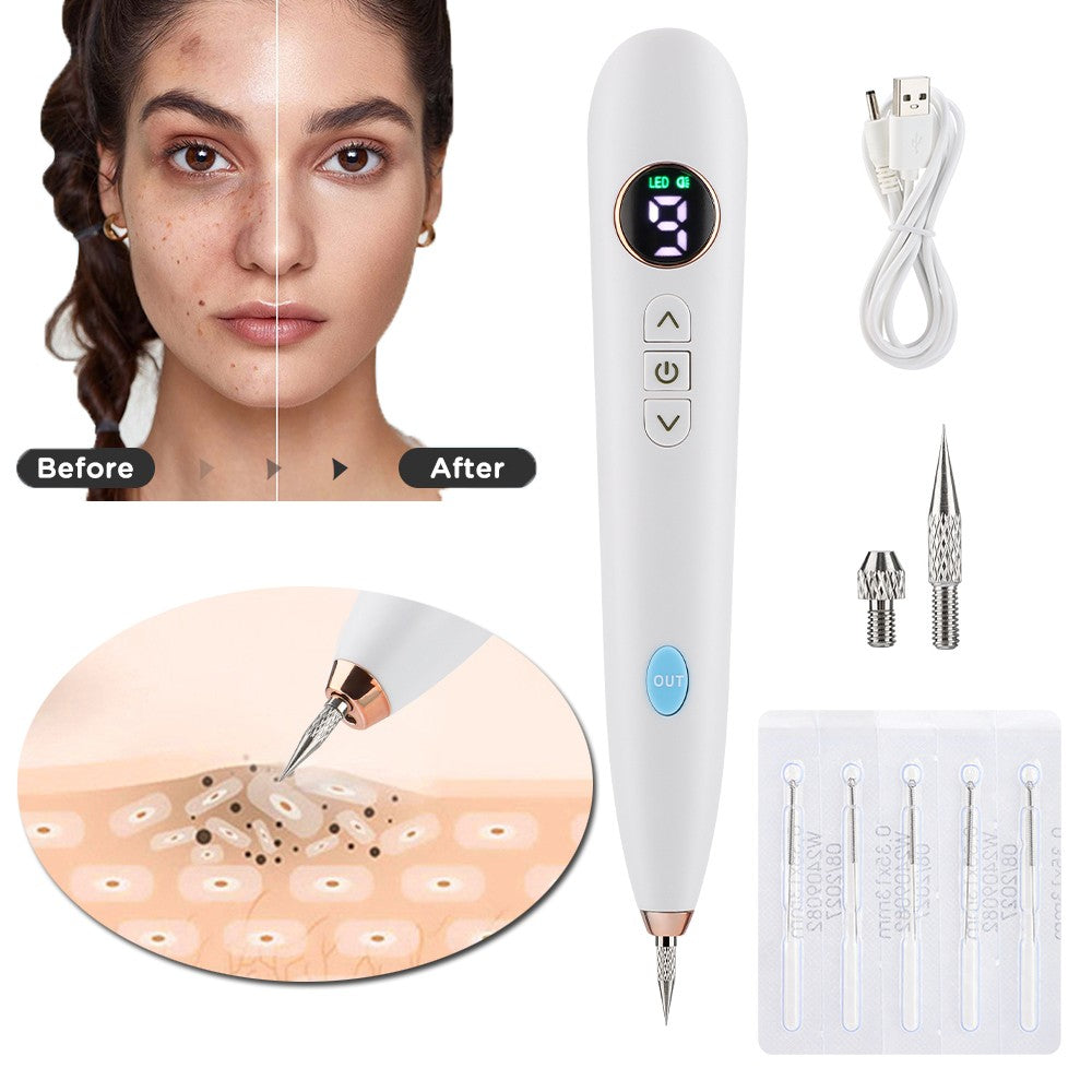 Laser Mole & Skin Spot Removal Pen - 9 Adjustable Levels, Portable, Safe for Home & Salon Use