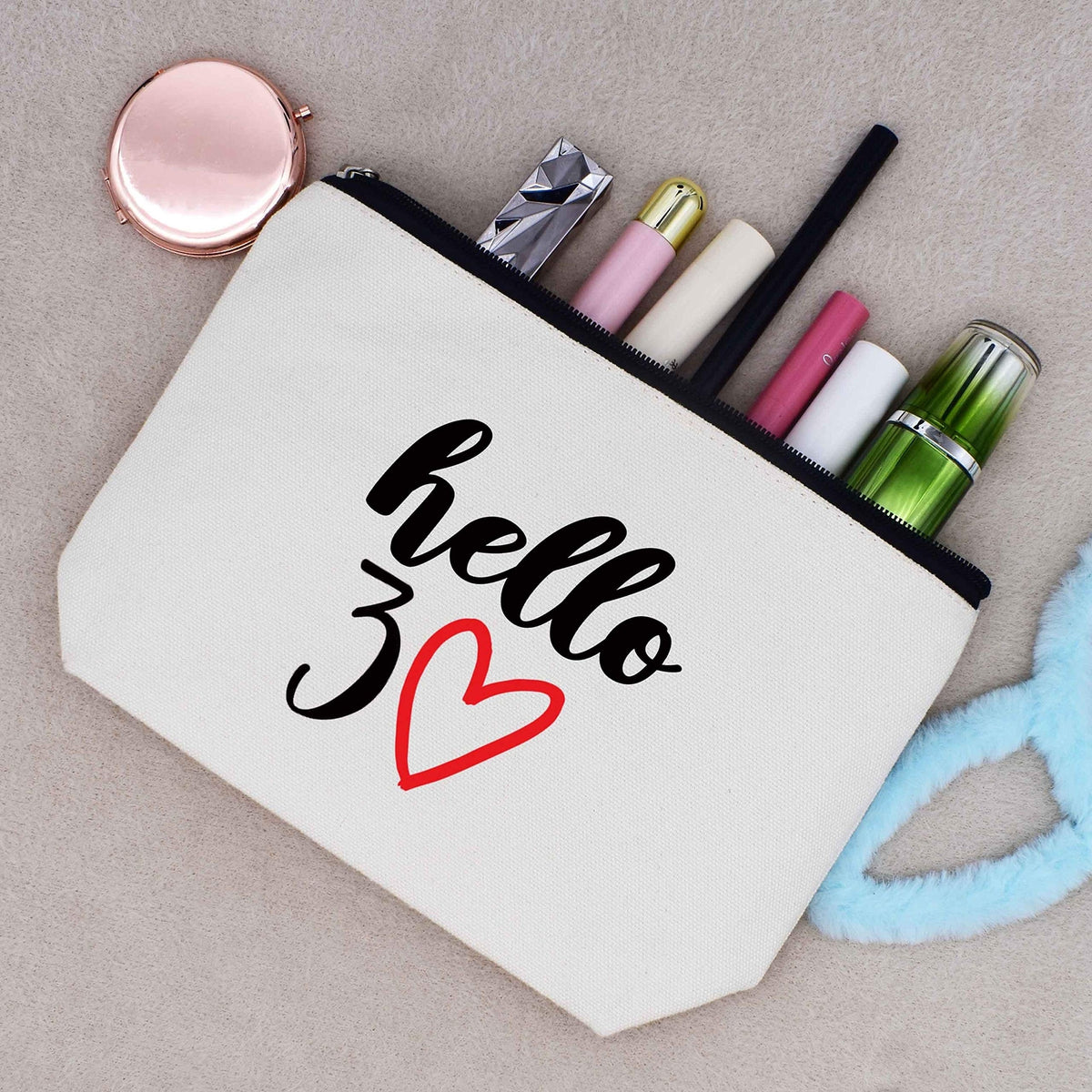 30th Birthday Makeup Bag - Funny Cosmetic Travel Pouch for Women