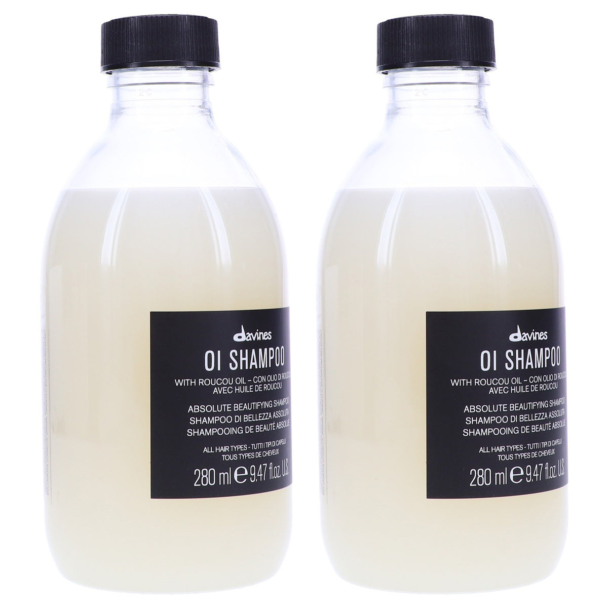 Davines OI Shampoo 9.47 oz Pack of 2 - Nourishing Hair Care for All Hair Types
