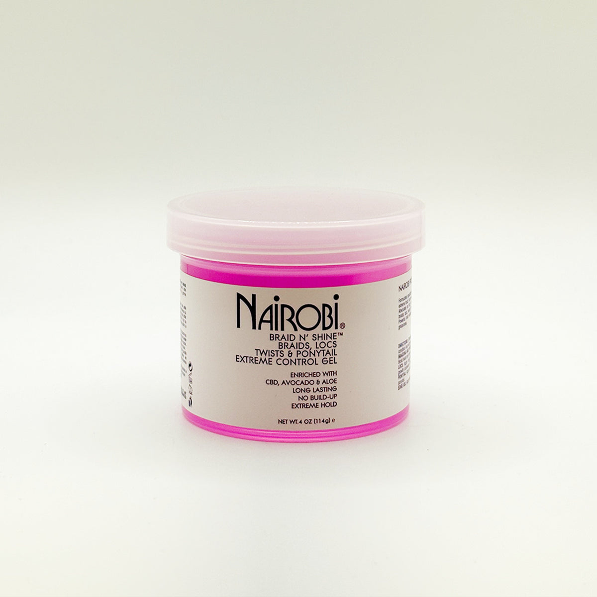 Nairobi Braid N' Shine Extreme Control Gel 4oz for Braids, Locs & Styles